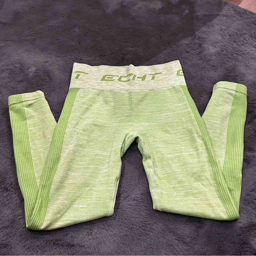 ECHT Arise Pure Series Seamless Green Tea High-Waisted Contour Leggings